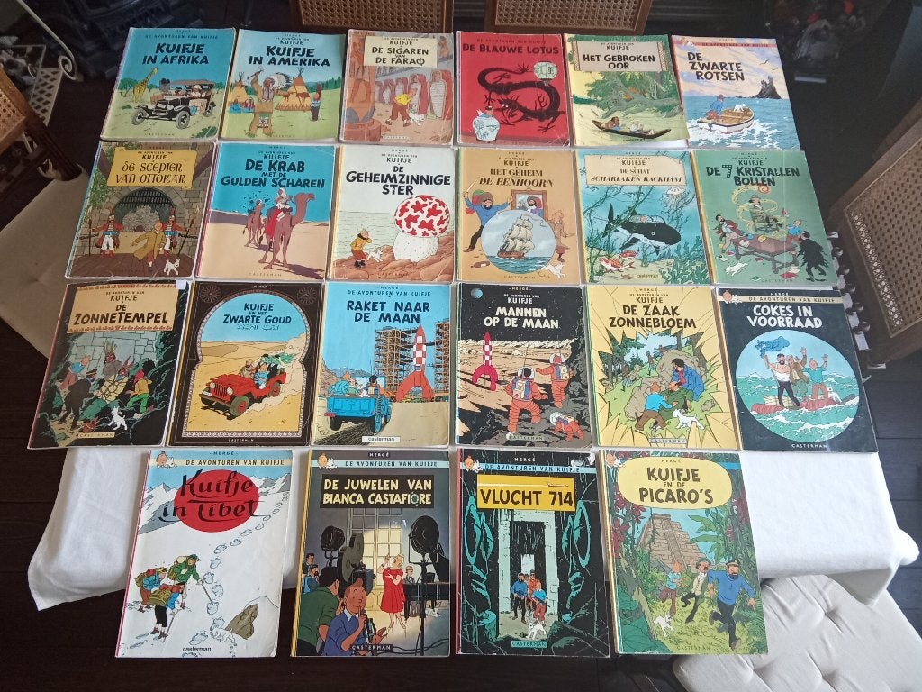 Kuifje strips 22 stuks, volledige serie in goede staat igst., Complete serie of reeks, Ophalen of Verzenden, Gelezen, Hergé