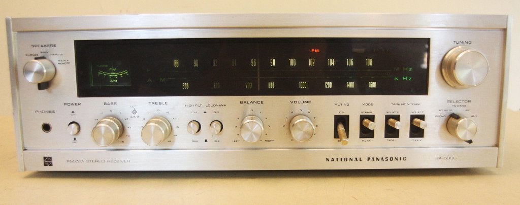 National Panasonic SA-5800 Versterker Receiver / 1971 - 1973, Ophalen of Verzenden, Niet werkend, Stereo, 60 tot 120 watt