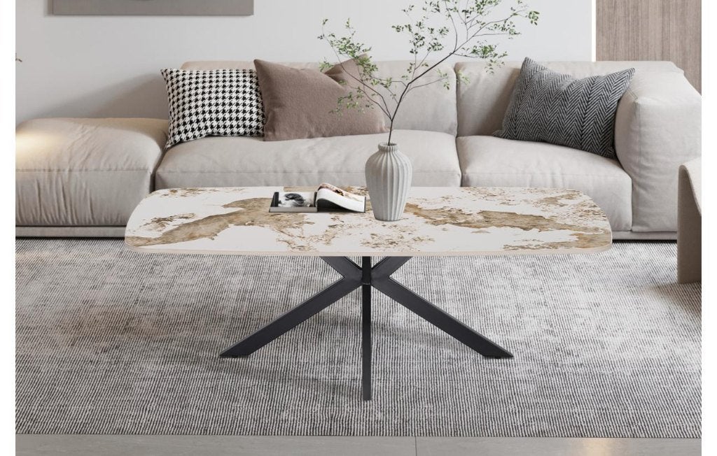 Salontafel Apollo 130 cm Deens Ovaal Glanzend - nieuw, Huis en Inrichting, Verzenden, Nieuw, Ovaal, Metaal