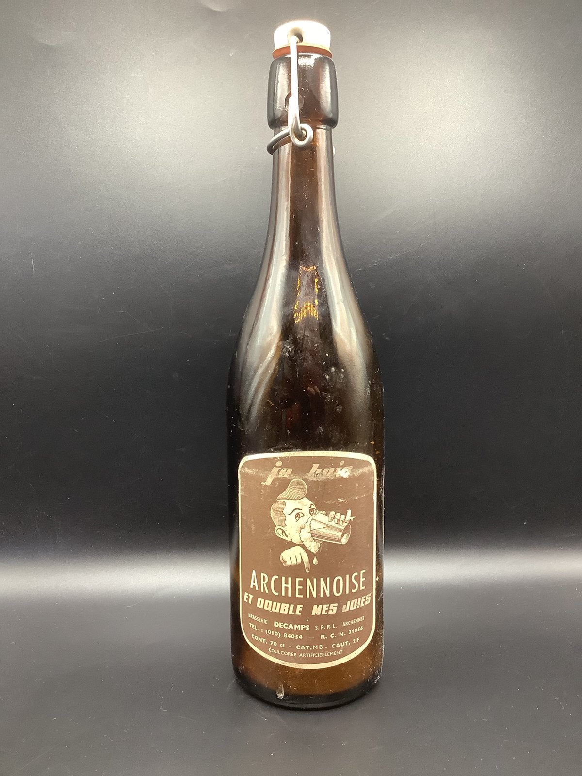 Ancienne bouteille bière Archennoise (Archennes), Collections, Enlèvement ou Envoi, Utilisé, Bouteille(s)