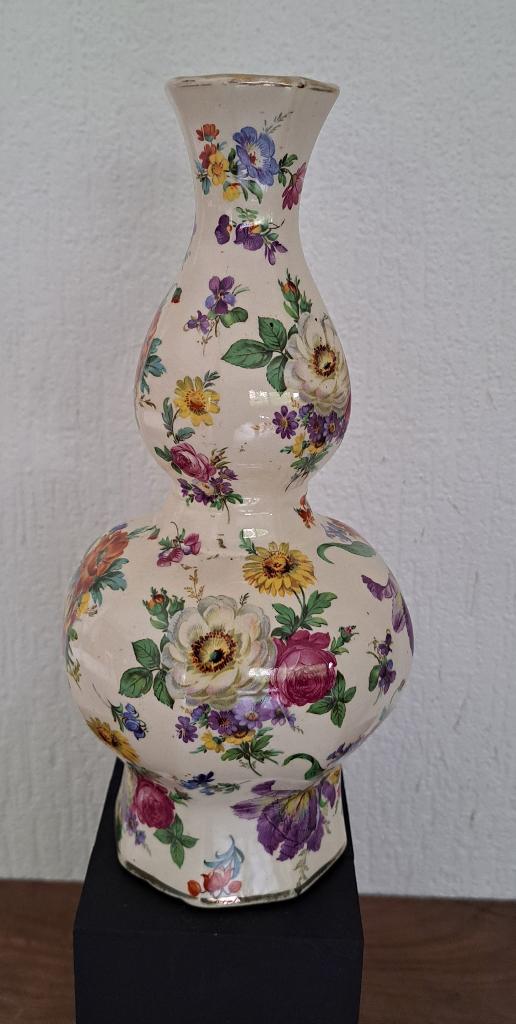 Keramiek vaas Boch Frères Keralux "Fleur de Saxe", Antiek en Kunst, Ophalen