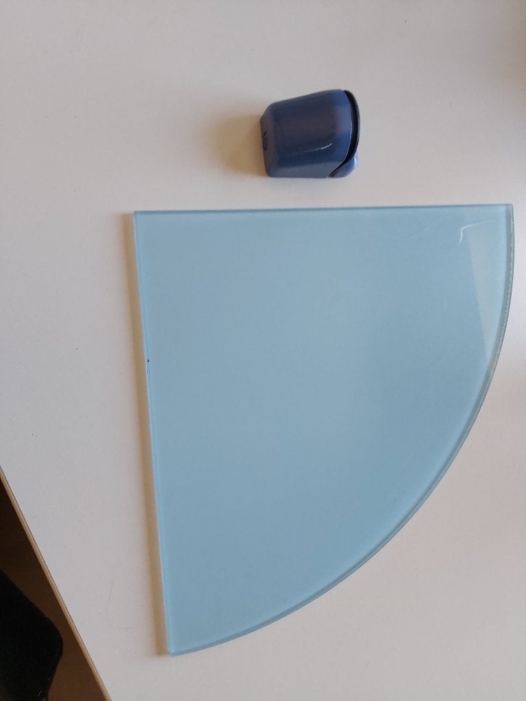 Etagères de coin en verre, Maison & Meubles, Enlèvement, Utilisé, Avec support, Étagère