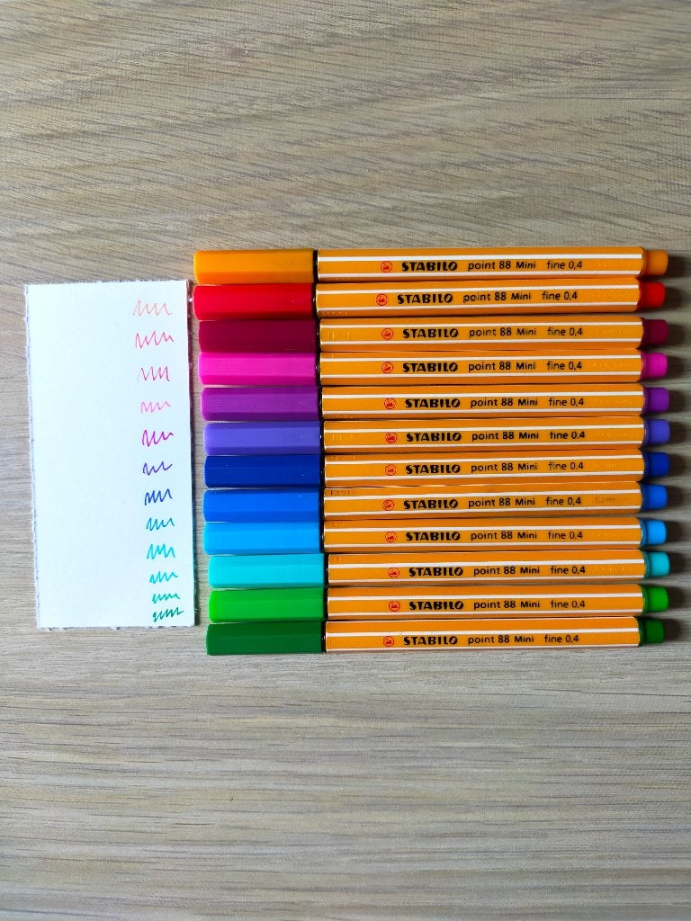 URGENT — LOT DE 12 MINI STABILO POINT 88, Divers, Enlèvement ou Envoi, Comme neuf
