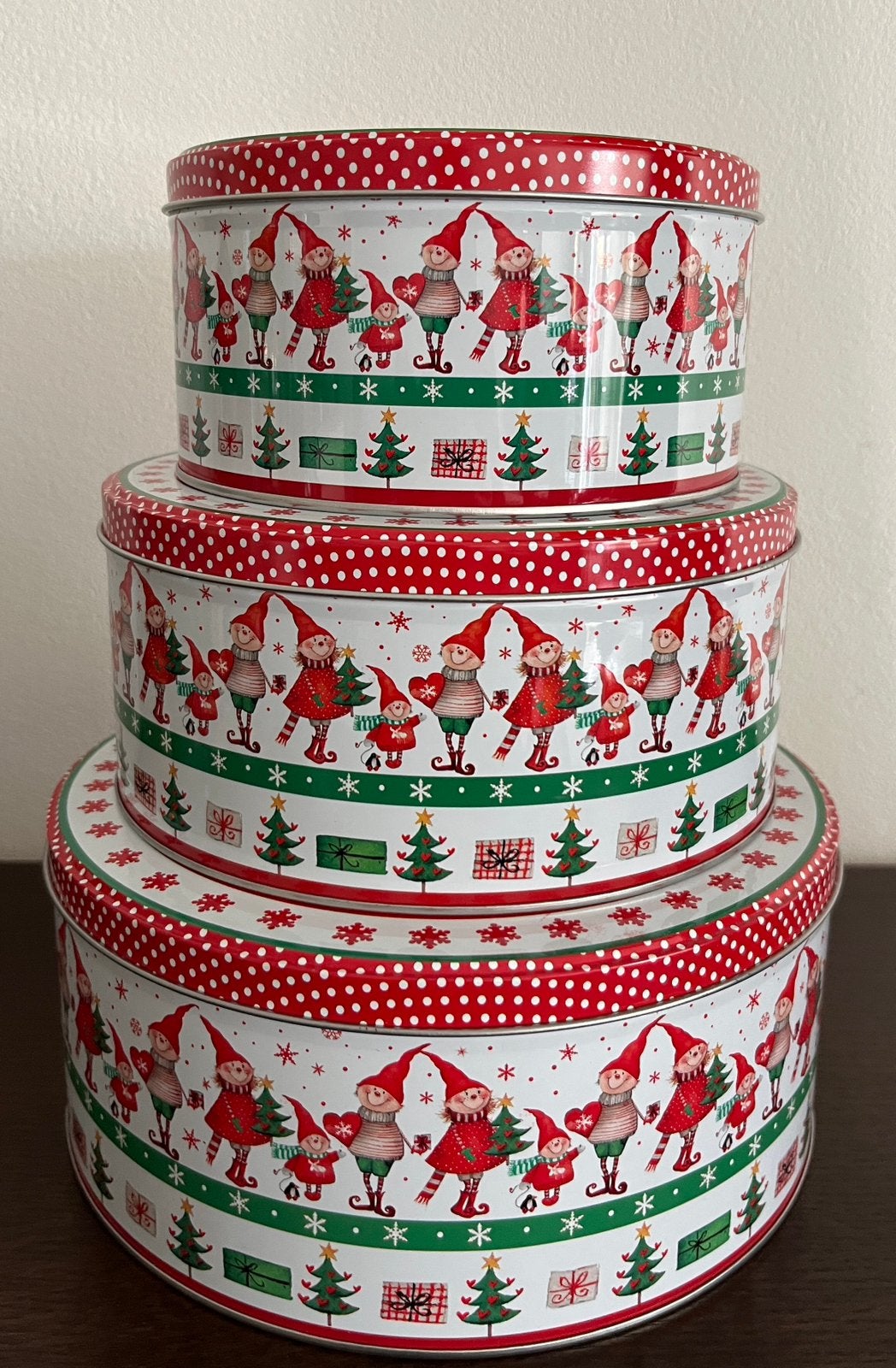 Schitterende set blikken dozen Kerst D314, Ophalen of Verzenden, Nieuw