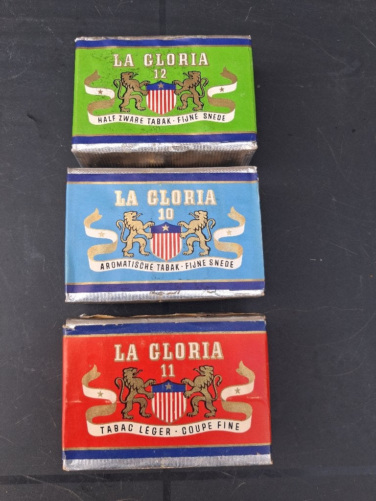 3 paquets de TABAC LA GLORIA.. taksband 16FR, Collections, Marques & Objets publicitaires, Enlèvement ou Envoi, Comme neuf, Panneau publicitaire