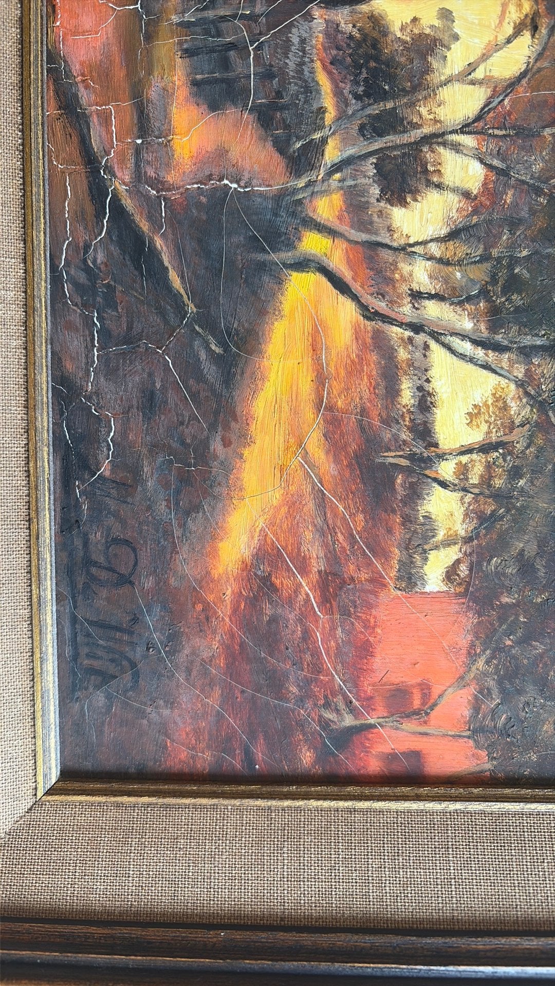 Rustiek watermolen‑schilderij, Ophalen, Landschap