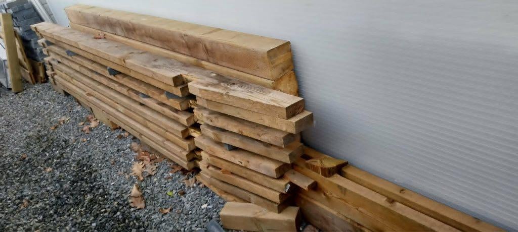 hout voor overkapping, enz..., Doe-het-zelf en Bouw, Ophalen, Zo goed als nieuw, Overige houtsoorten, Balk