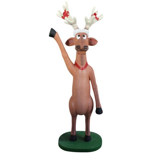 Dasher raising hand beeld – Rendier Hoogte 204 cm, Ophalen, Nieuw