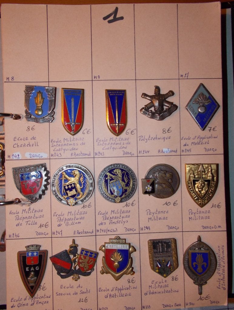 Franse insignia te koop (Per stuk) (A), Ophalen of Verzenden, Landmacht, Embleem of Badge