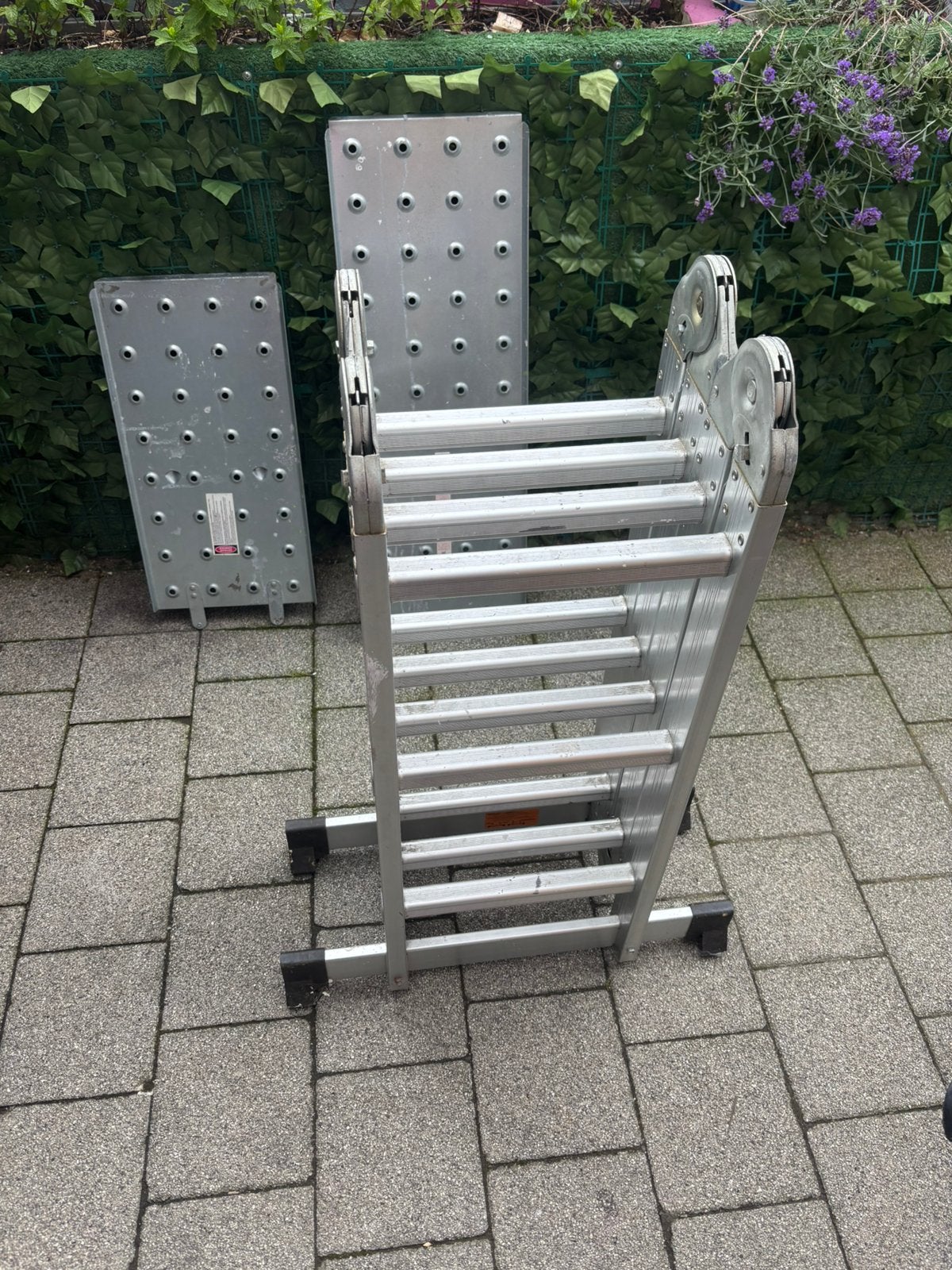 Echelle pliante échafaudage, Doe-het-zelf en Bouw, Ladders en Trappen, Ophalen of Verzenden, Zo goed als nieuw, Ladder