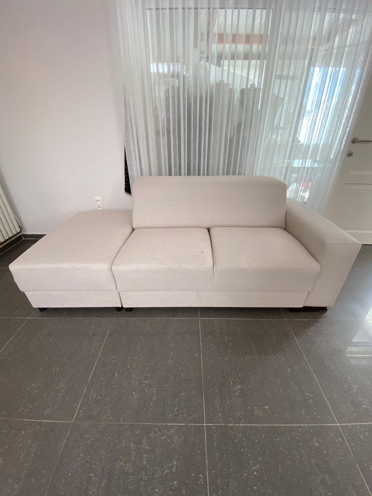Zetel in twee deel 350€, Enlèvement, Comme neuf, Beige
