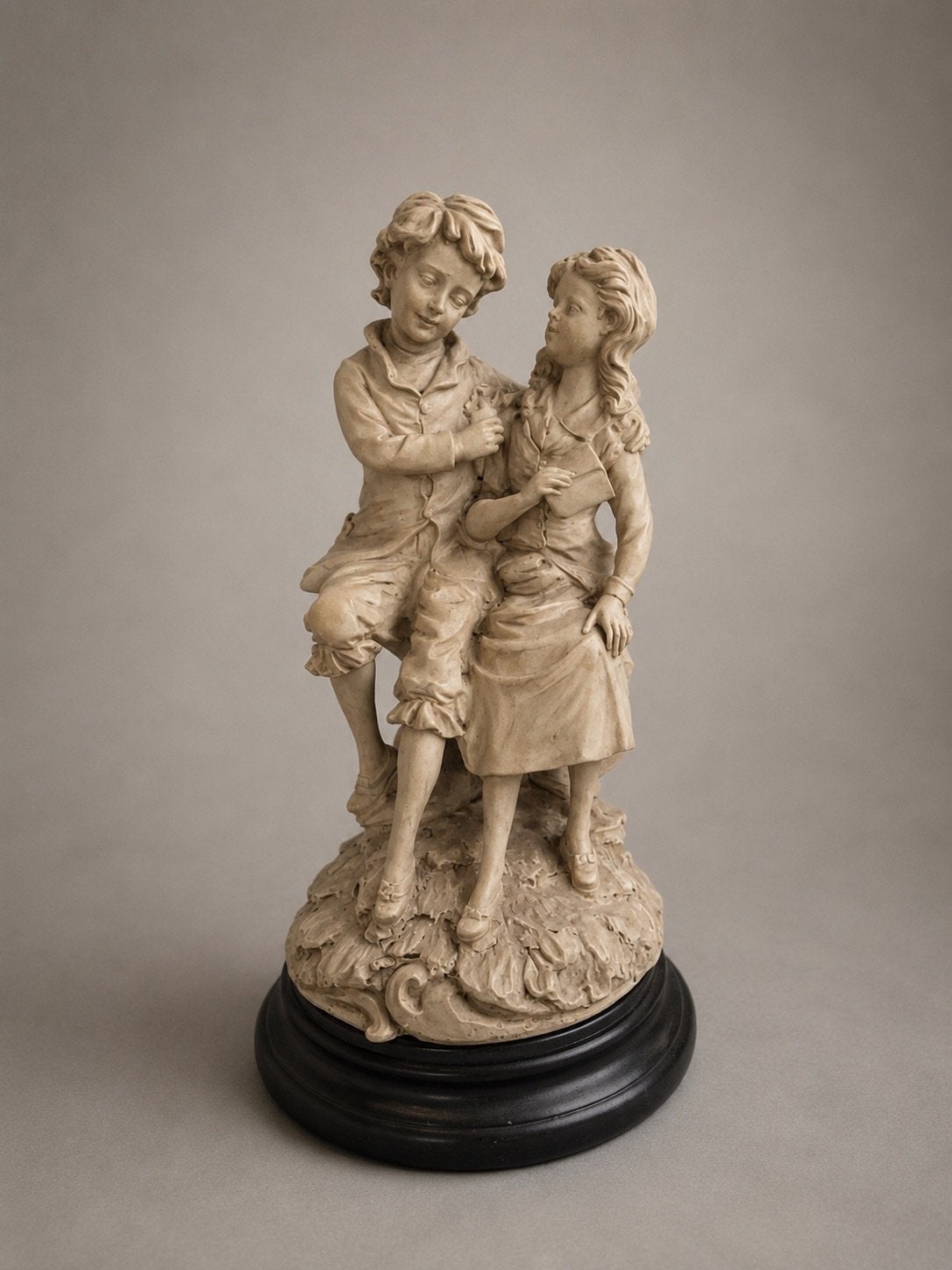 Belle Epoque beeldje – biscuit porselein, Enlèvement ou Envoi, Classique, Scène