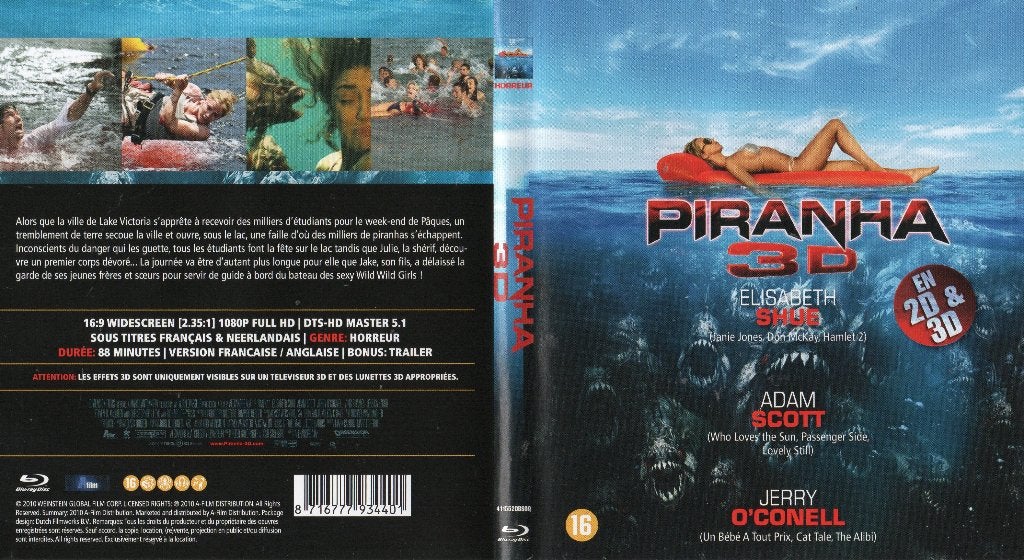 piranha (blu-ray 3D & blu-ray) nieuw, Ophalen of Verzenden, Zo goed als nieuw, Horror