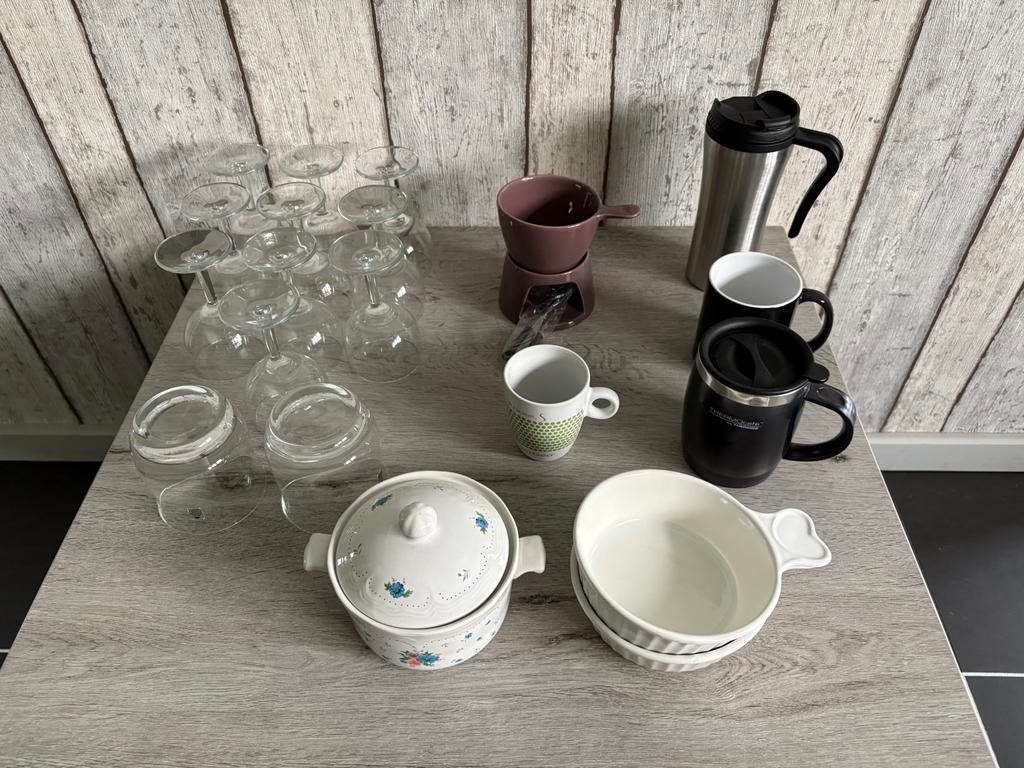 Drinkgerei en keukenpotjes, Huis en Inrichting, Ophalen, Gebruikt