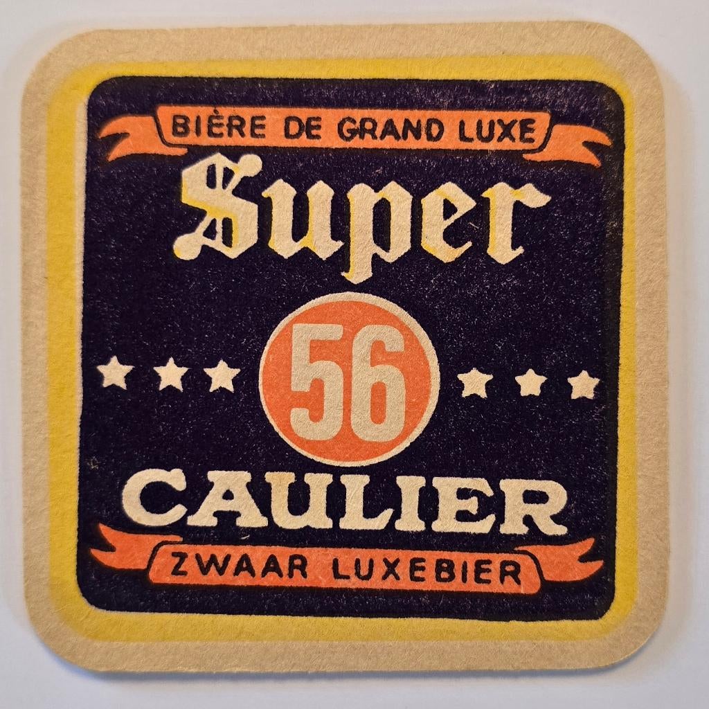Caulier 56 sous-bock bierviltje bierdeckel coaster, Enlèvement ou Envoi, Utilisé, Sous-bock