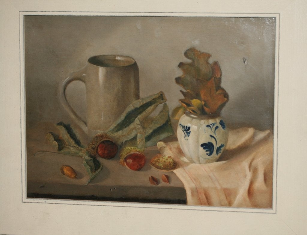 Schilderij olie op doek - Ongesigneerd, Enlèvement ou Envoi, Peinture à l'huile, Signé, Toile