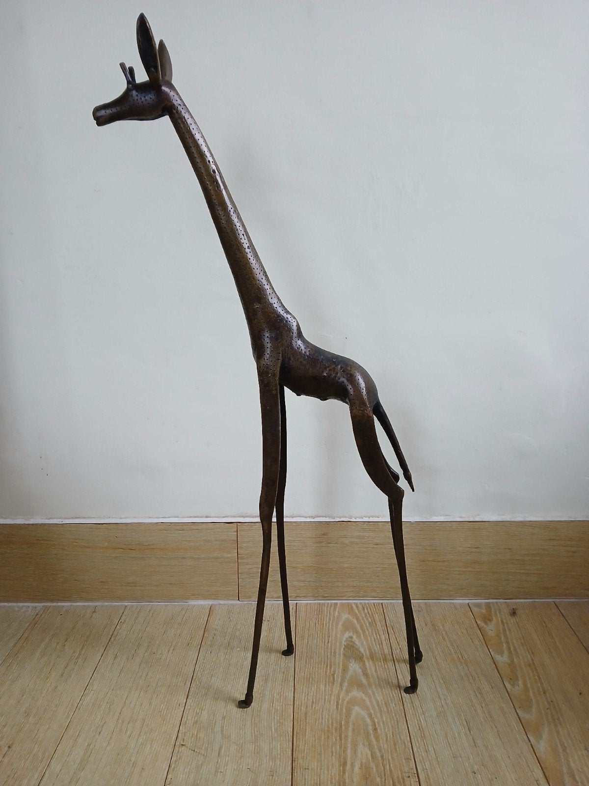 Sculpture de girafe en bronze 84cm, Antiquités & Art, Art | Sculptures & Bois
