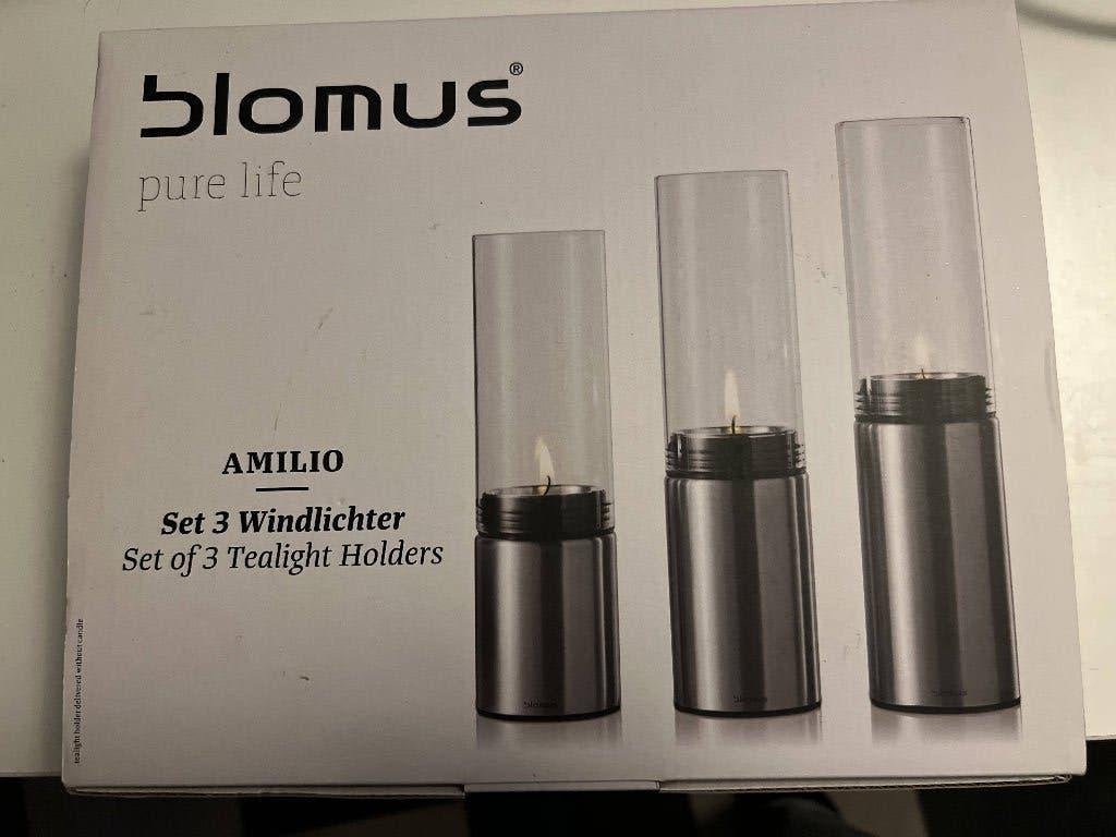 Blomus Pure Life Windlichten Set van 3, Huis en Inrichting, Ophalen, Nieuw