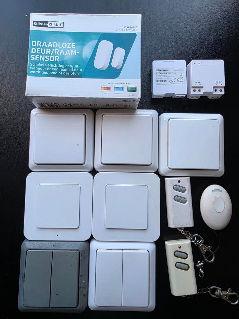 Domotica grote set +- 80 stuks, Ophalen, Gebruikt, Schakelaar