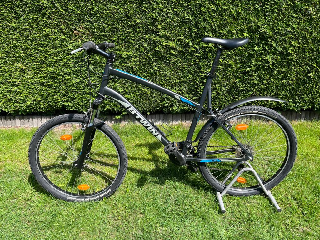 Btwin Rockrider 340 maat XL, Ophalen, Zo goed als nieuw, Velgrem, 26 inch