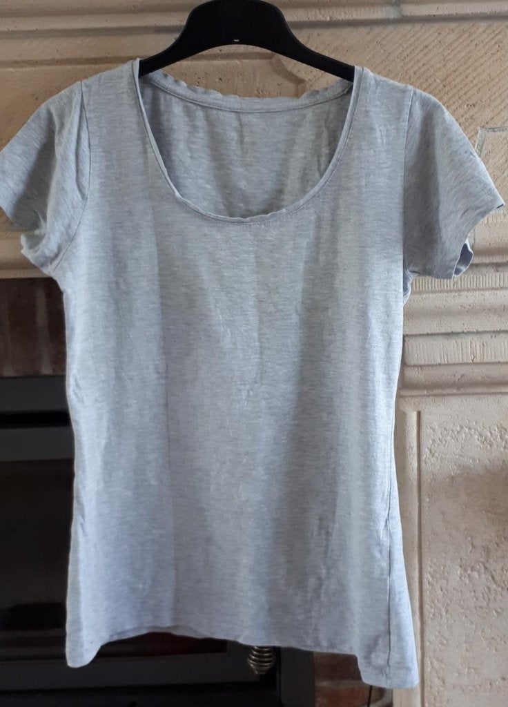 Zeeman - Tshirt - lichtgrijs - maat 42 - € 1.00, Kleding | Dames, Verzenden, Zeeman, Maat 42/44 (L), Korte mouw