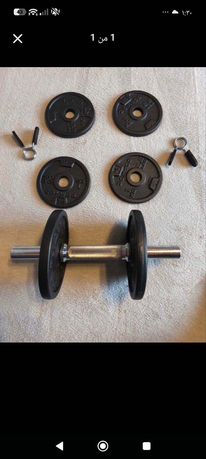 Domyos Gietijzeren Dumbbell Set (Verstelbaar), Ophalen of Verzenden