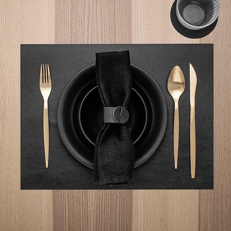 Placemat in gerecycleerd Leder, 3 kleuren 45x30cm Rechthoek, Ophalen of Verzenden, Nieuw, Overige kleuren, Placemat