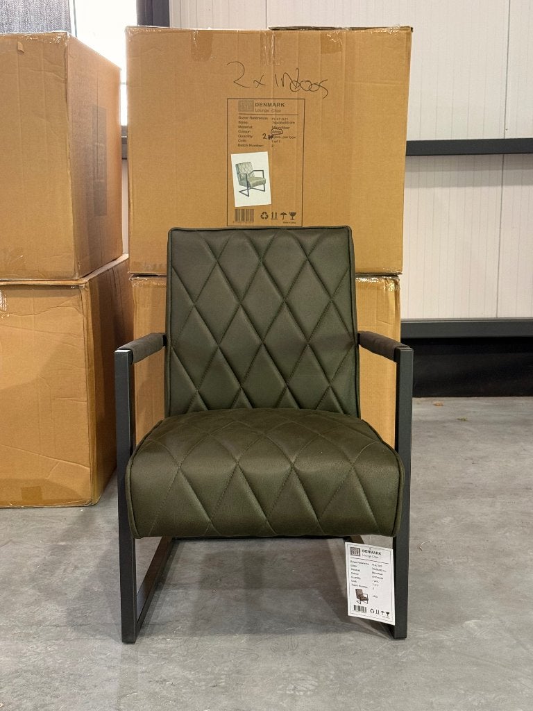 Fauteuils cognac, antraciet en groen Label51 nieuw te koop, Ophalen, Eenpersoons, Leer, Nieuw