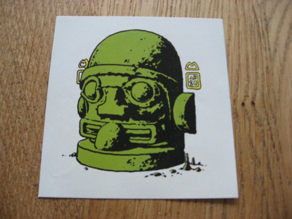 Sticker van standbeeld Kuifje album Vlucht 714 naar Sydney, Verzamelen, Stickers, Ophalen of Verzenden, Nieuw, Strip of Tekenfilm