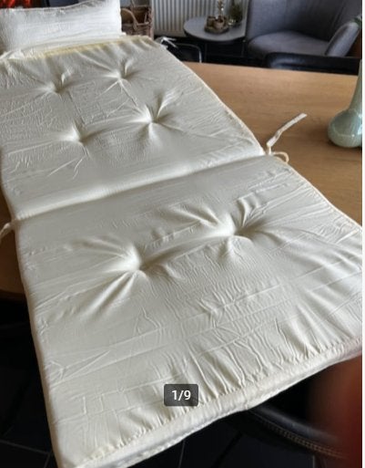 Adirondack Stoelkussen buiten creme stof 2 stuks, Ophalen, Nieuw