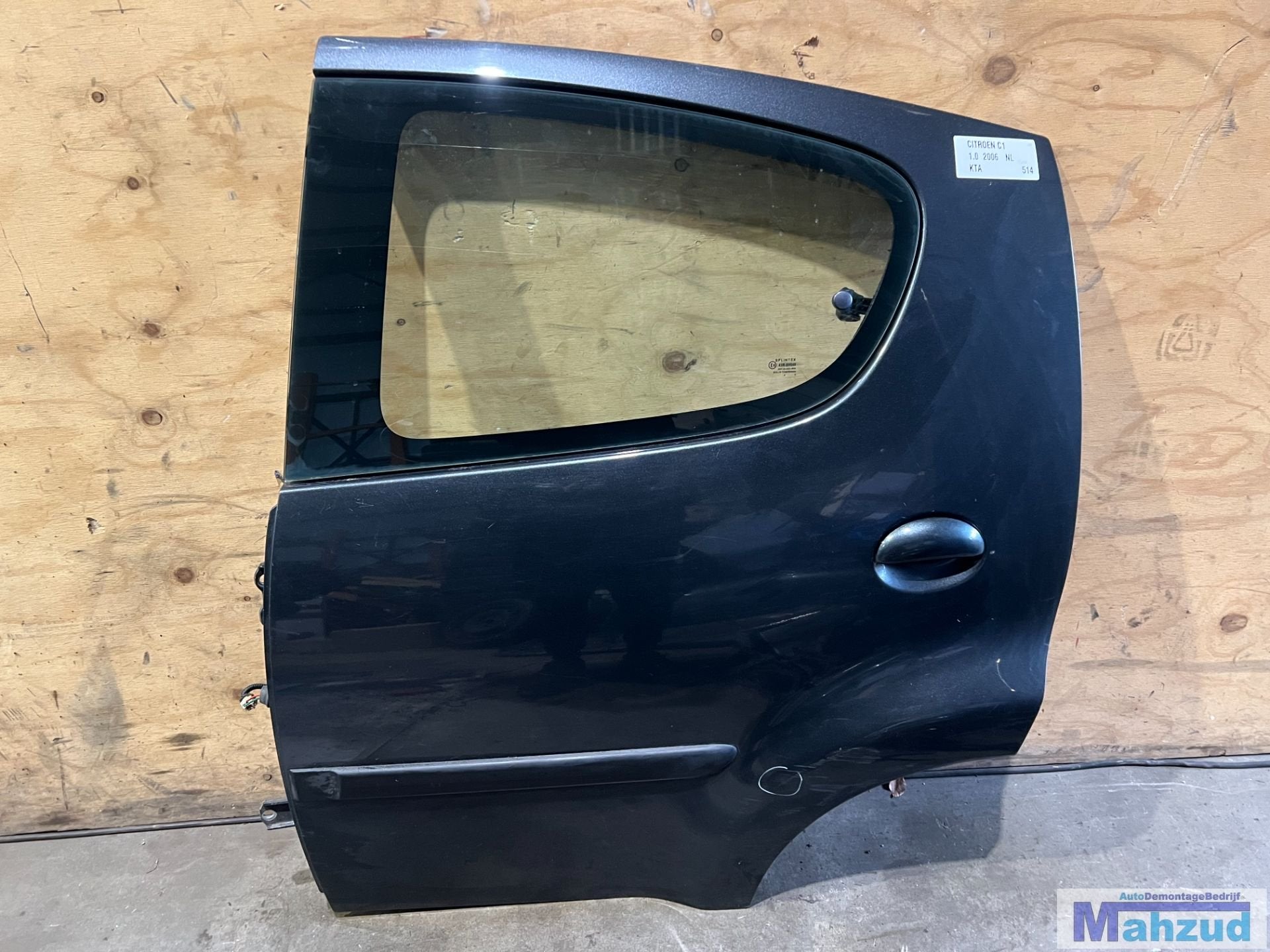 Porte arri re gauche CITRO N C1 GRIS KTA 2005-2014, Citroën, Stellantis N.V., Utilisé, Porte