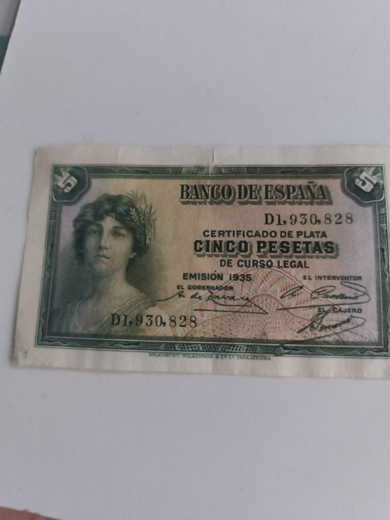 12 billets anciens Espagne de 5 pesetas banco de Espana 1935, Enlèvement ou Envoi, Autres pays, Billets en vrac
