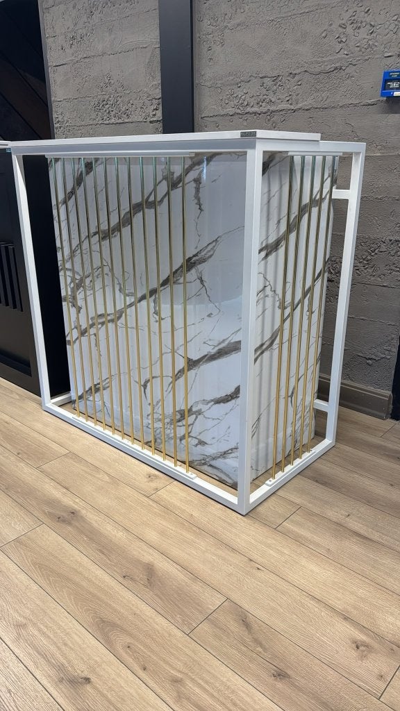 Balie Slim Grace Gold Desk Showroom model MOET WEG kapsalon, Ophalen, Overige materialen, 100 tot 150 cm, Balie
