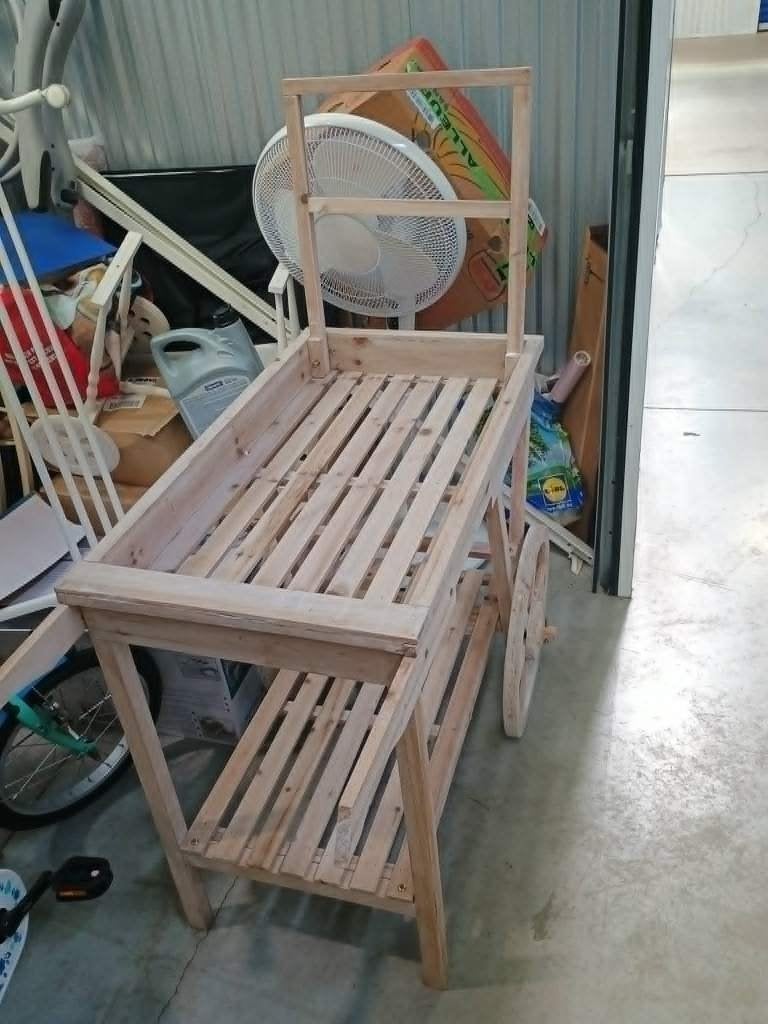 Charette de marché en bois (décoration ou étale buffet), Enlèvement, Comme neuf