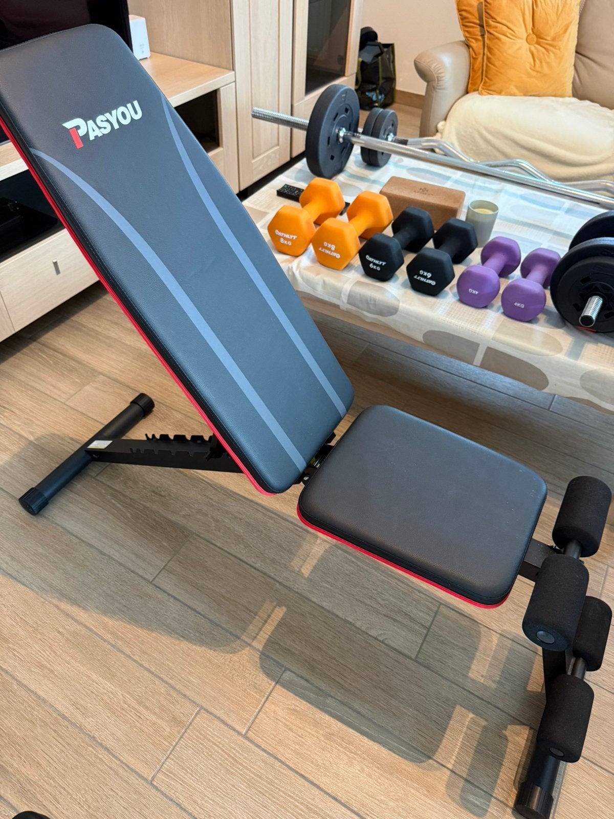 Banc musculation, Sport en Fitness, Fitnessmaterialen, Ophalen, Zo goed als nieuw, Armen, Fitnessbank
