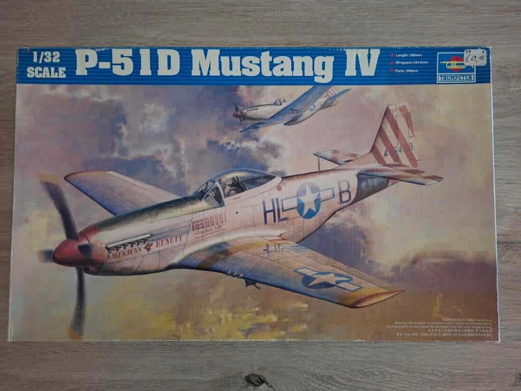 P-51 Mustang 1/32 Trumpeter, Hobby en Vrije tijd, Overige merken, Nieuw, Ophalen of Verzenden, Groter dan 1:72