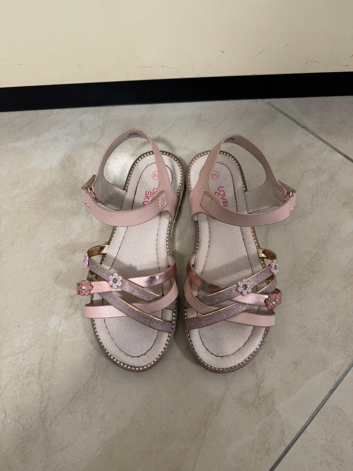 Sandales fille taille 34, Comme neuf, Enlèvement, Autres types, Fille