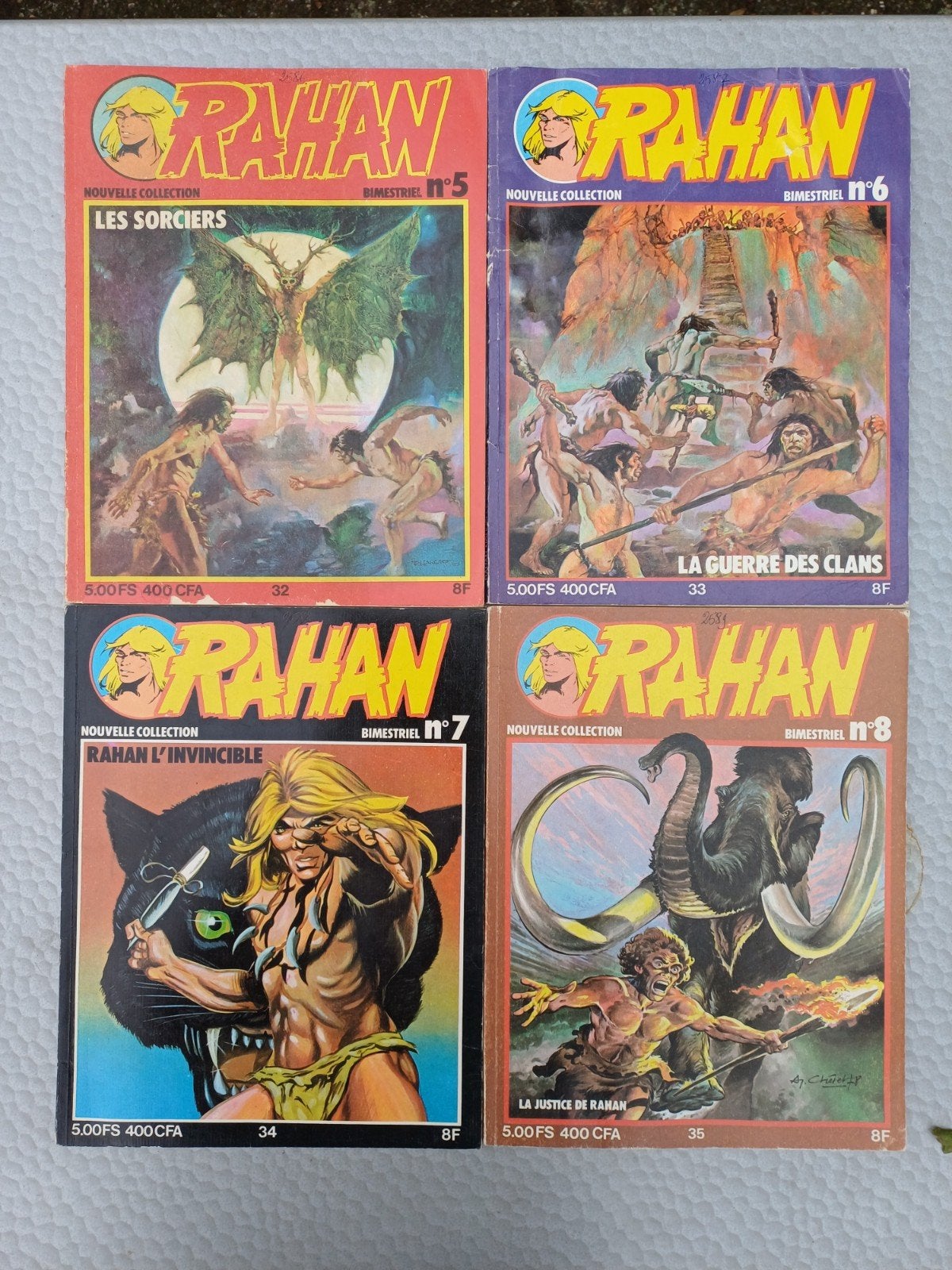 Groot lot strips Rahan (42 stuks) - Franstalig, Boeken, Meerdere stripboeken, Ophalen of Verzenden, Gelezen, André Chéret