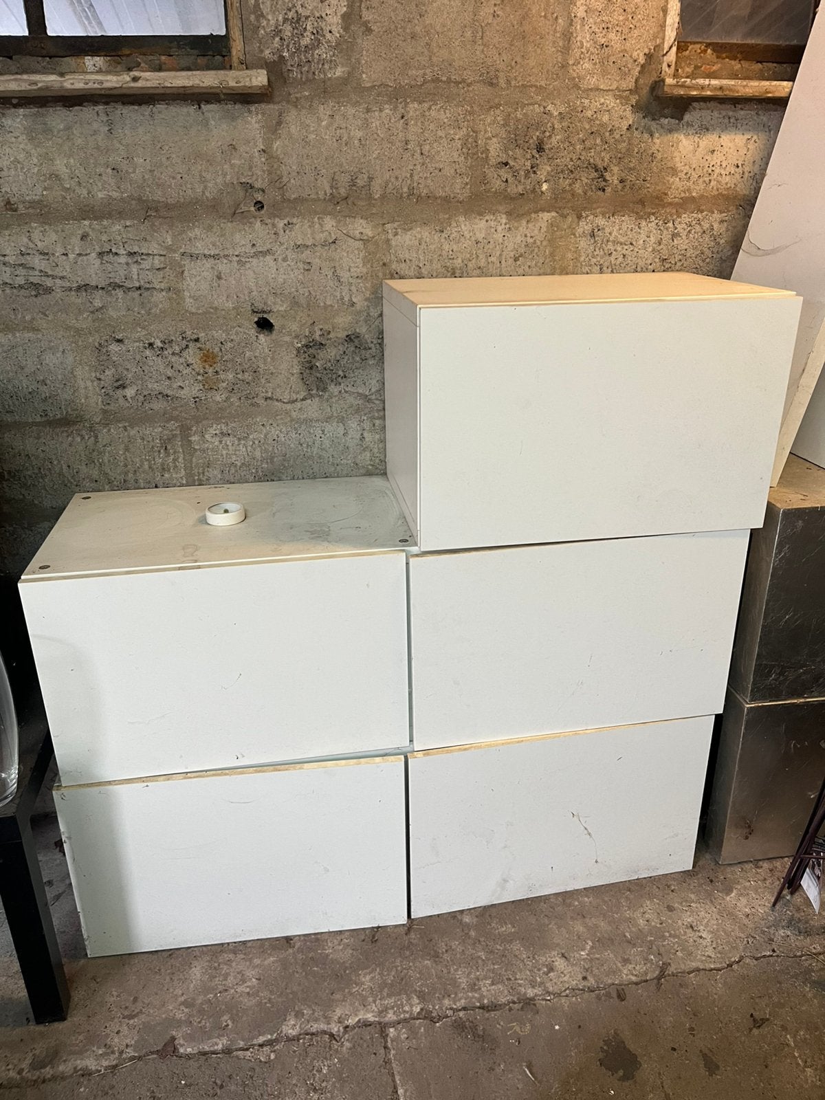 Wandkasten wit 5 stuks, Huis en Inrichting, Kasten | Schoenenkasten, Ophalen, Gebruikt