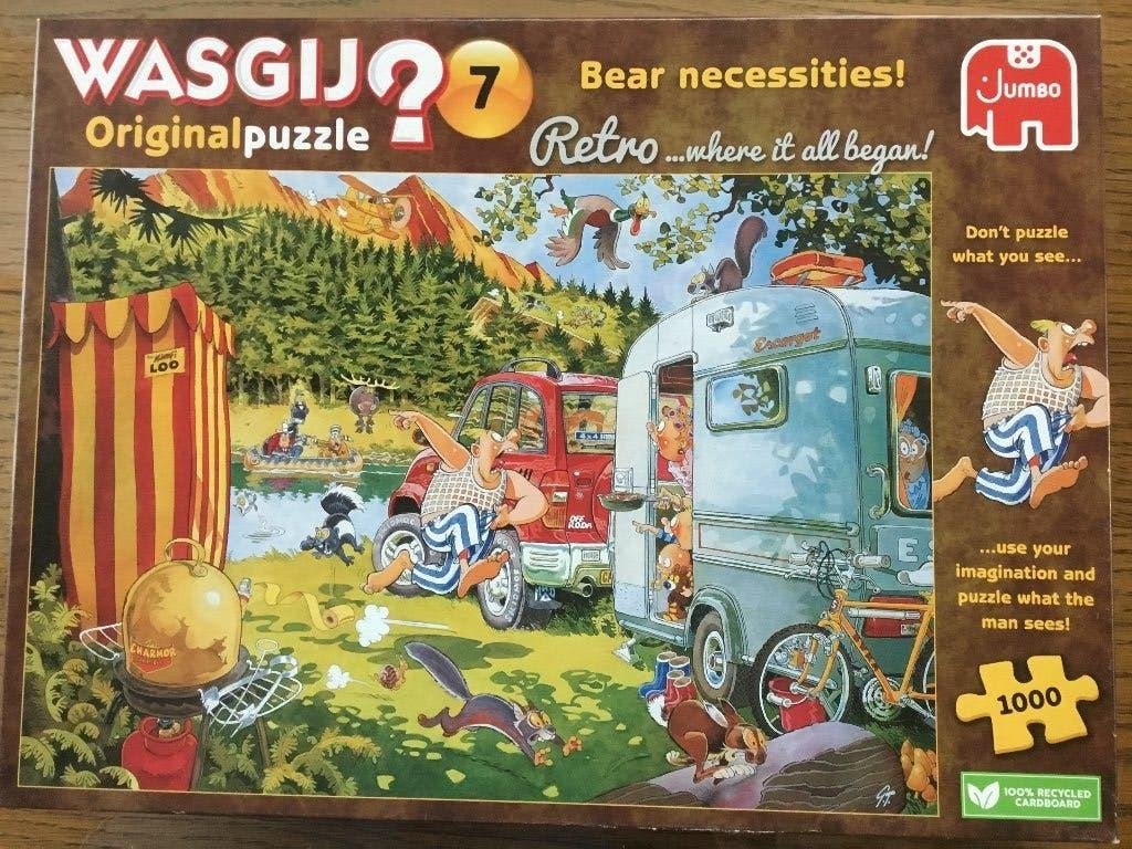 Puzzel Jumbo 1000 Wasgij original 7 retro, Ophalen of Verzenden, 500 t/m 1500 stukjes, Gebruikt, Legpuzzel