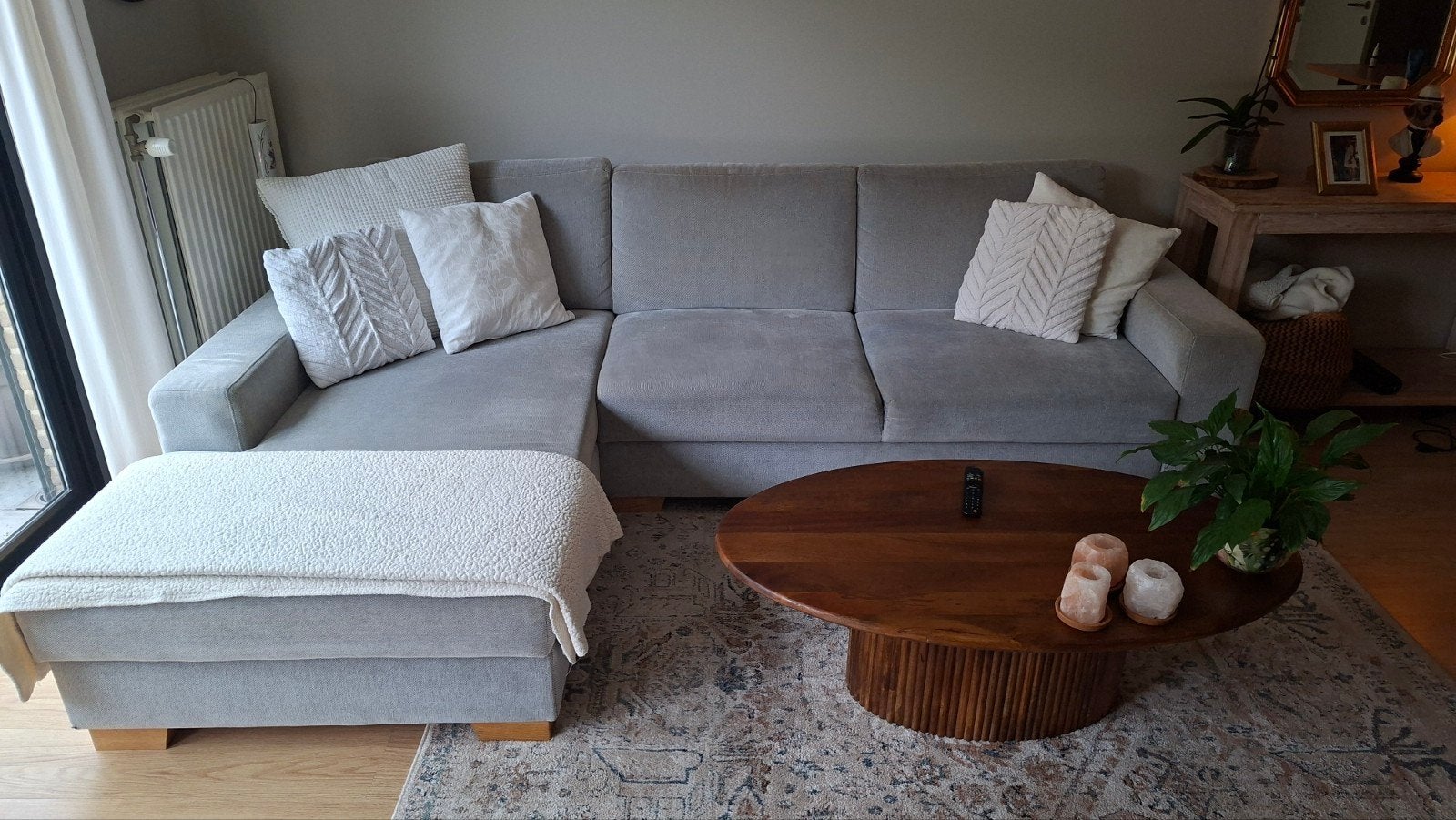 Hoeksalon, 3zit met chaise longue Ikea SÖRVALLEN, Huis en Inrichting, Ophalen, Gebruikt, Stof