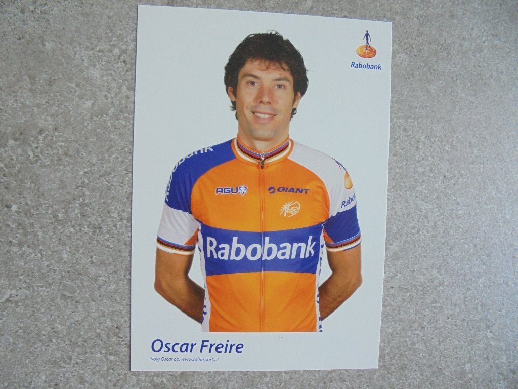 Wielerfoto Oscar Freire, Verzenden