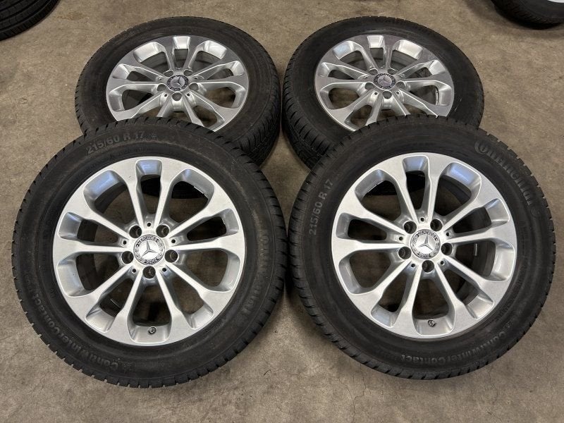 17 inch originele velgen + winterbanden Mercedes GLA A156401, Pneus et Jantes, -, 17 pouces, Utilisé