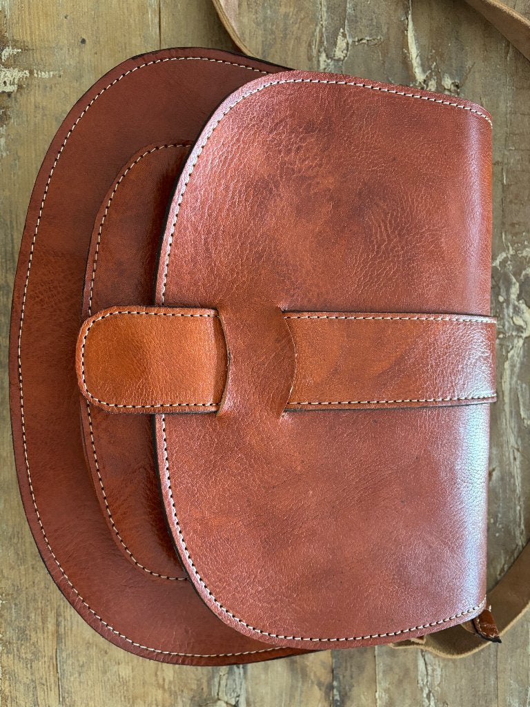 Lederen handtas, Ophalen of Verzenden, Nieuw, Bruin, Handtas