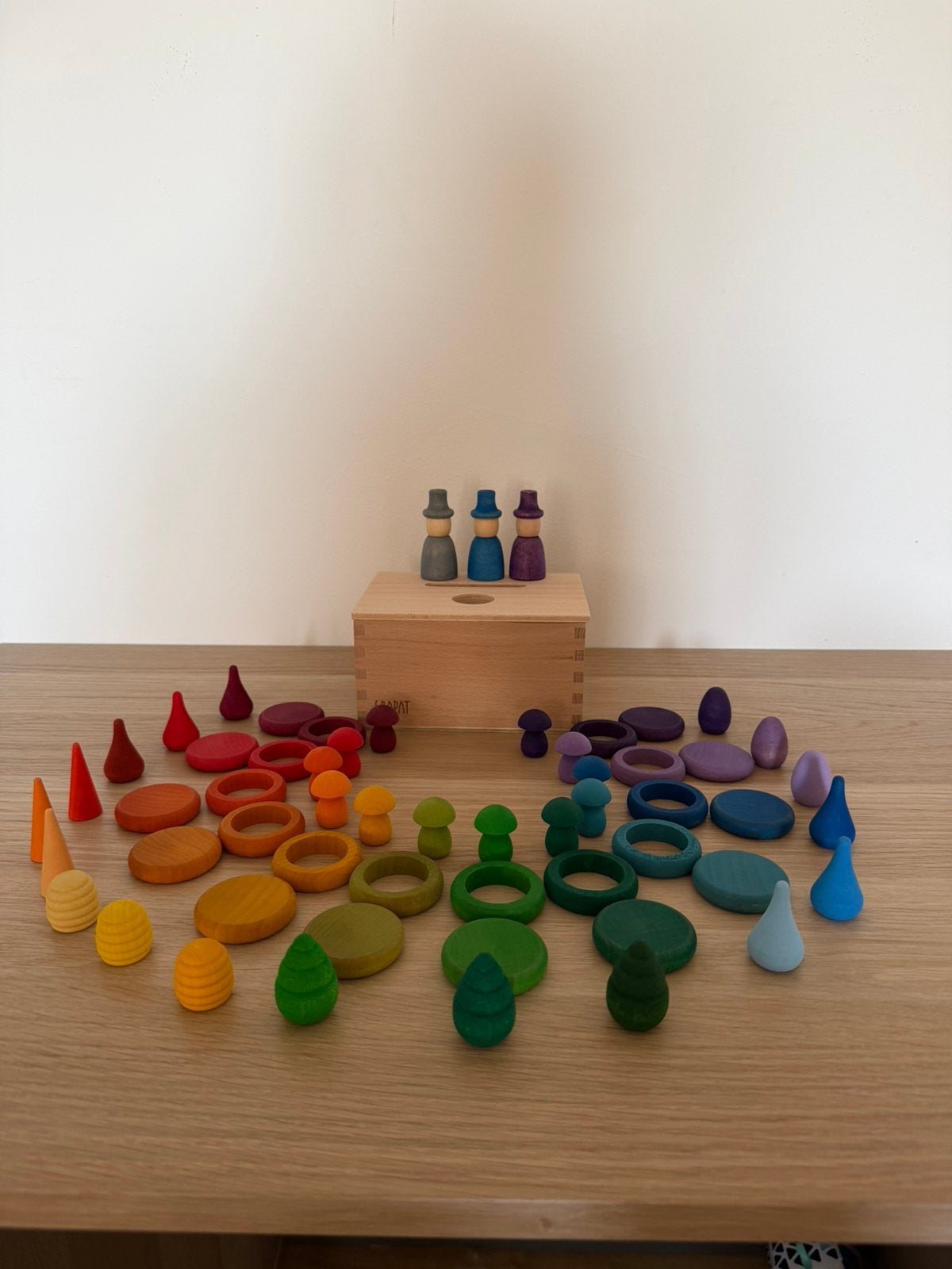 Grapat houten loose parts set – Regenboog, Ophalen of Verzenden, Zo goed als nieuw