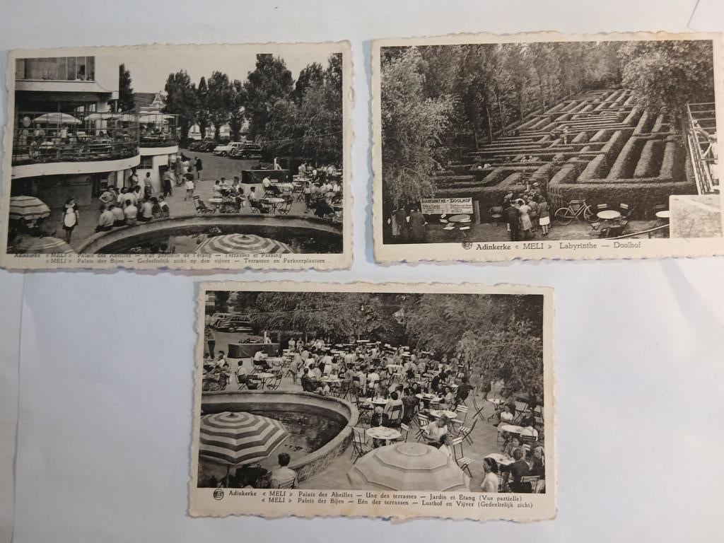 3 postkaarten van pretpark Meli adinkerke, Verzamelen, Ophalen of Verzenden