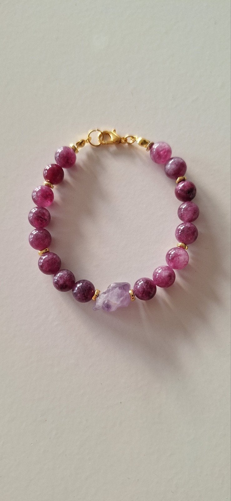 Armband Amethist, Verzenden, Nieuw, Paars, Armband
