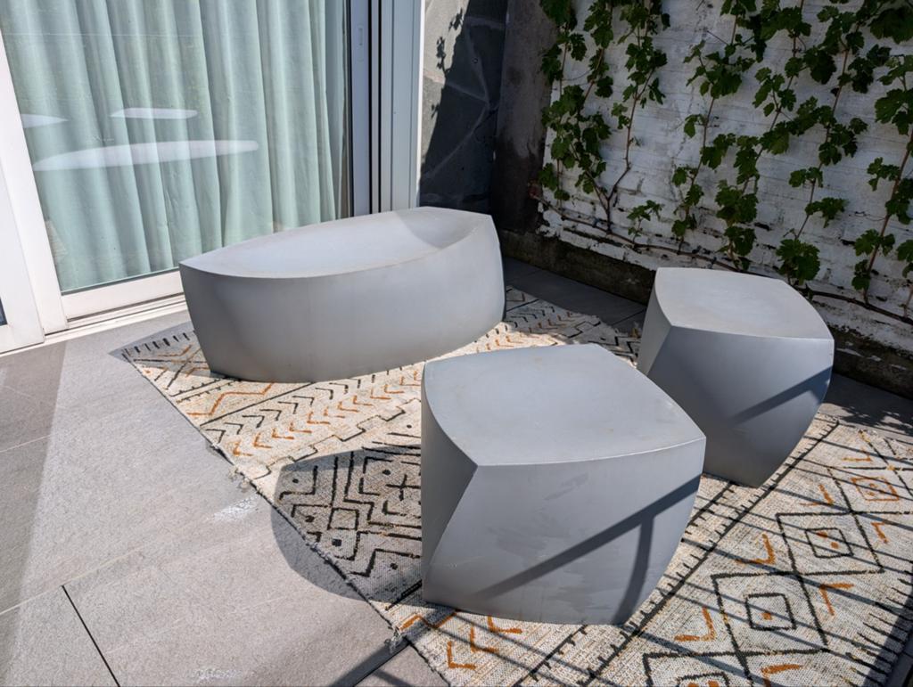 Design tuinset - Gehry Heller, Tuin en Terras, Tuinsets en Loungesets, Tuinset, Kunststof, Ophalen
