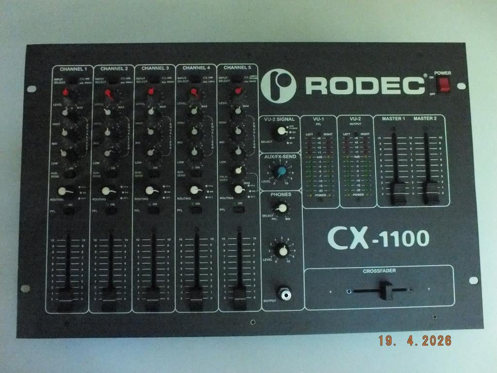 RODEC  CX1100  analog. Mengpaneel, Muziek en Instrumenten, Ophalen of Verzenden, Gebruikt