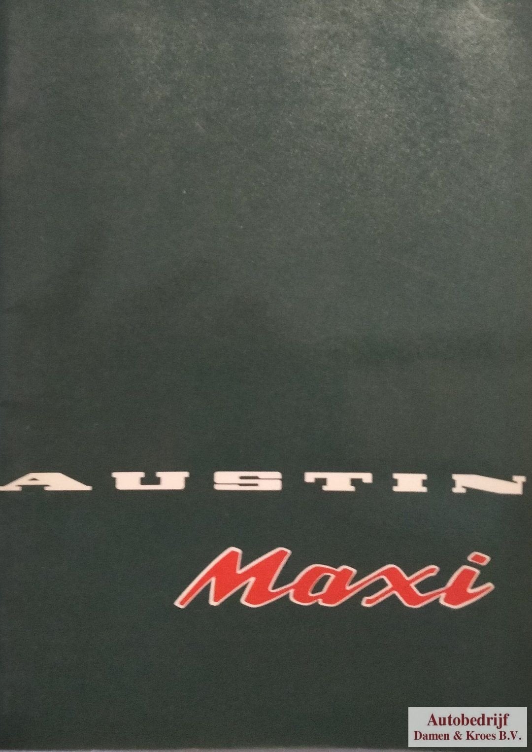 Handboek Austin Maxi AKD7312, Auto diversen, Handleidingen en Instructieboekjes, Ophalen of Verzenden